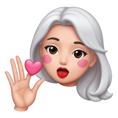 Blowing a kiss sticker