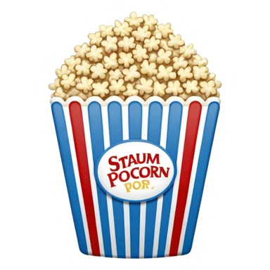 stadium popcorn in blue (#00A3E0) and red (#F9423A) sticker