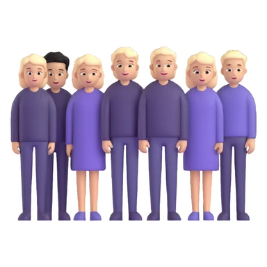 five white people standing together in a team sticker