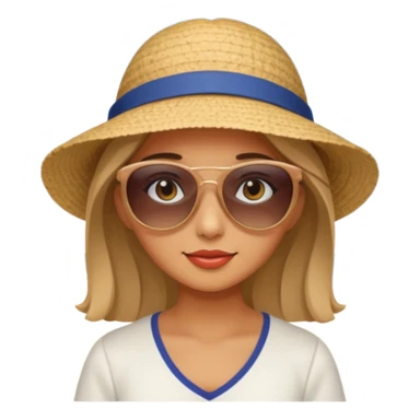 Preppy girl at the beach sticker