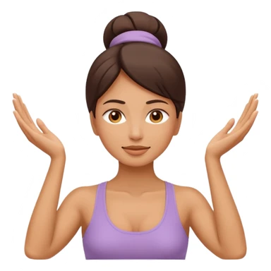 Minimal wellness-style emoji of a woman doing face yoga exercises, hands gently lifting and stretching facial muscles, calm and natural look, clear face yoga movement, simple and easy-to-understand icon, no beauty or medical elements

 sticker