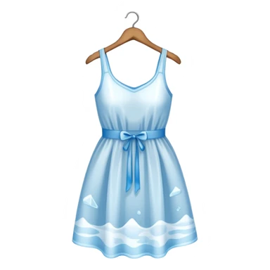 dress with hanger inside ice cube sticker