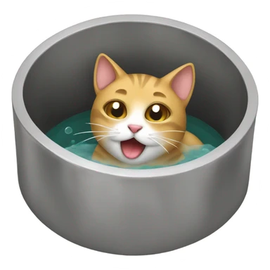 Sick cat in a well sticker