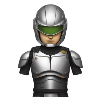 robocop in a Buddhist monk outfit sticker
