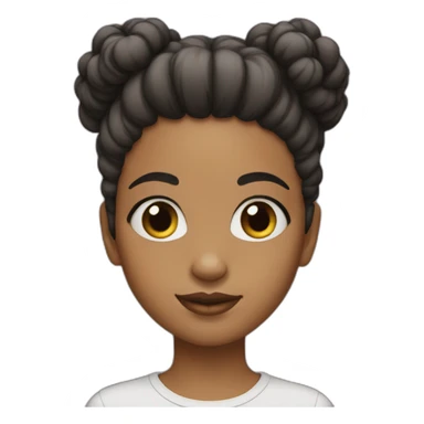 girl with 2 afro puffs cool sticker