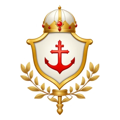 Pope's emblem with a touch of red sticker
