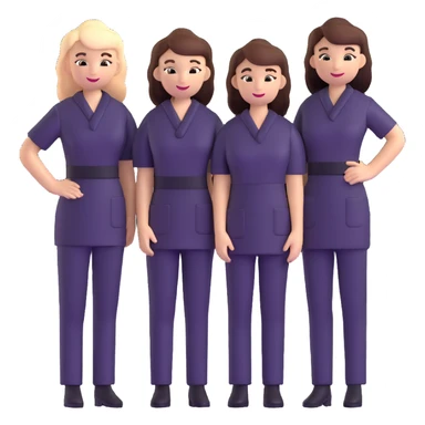 hair salon staff team standing together sticker