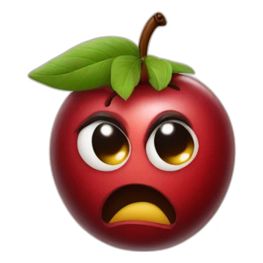 cherry with a face and it’s angry  sticker