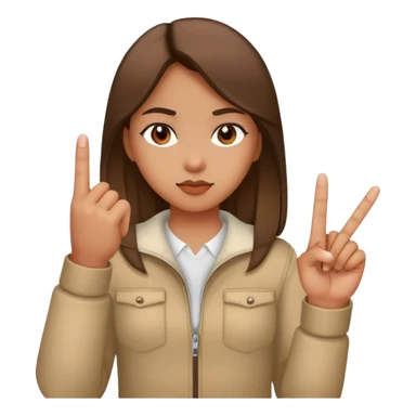 Girl with middle finger  sticker