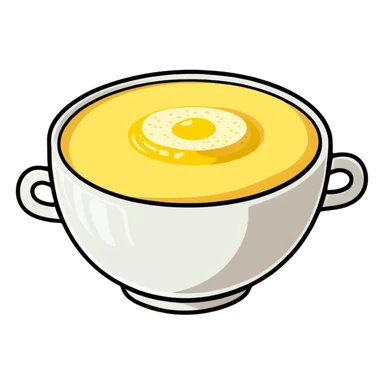 steaming bowl of grits with butter sticker