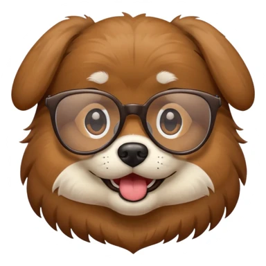 Dog wearing glasses sticker