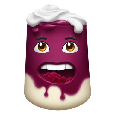 Source cream with beet soup sticker