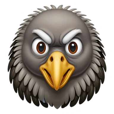 vulture - kind of menacing but in a funny comical way - can the vulture be making a face? sticker