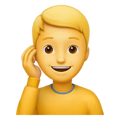 an emoji with his hand on his neck sticker