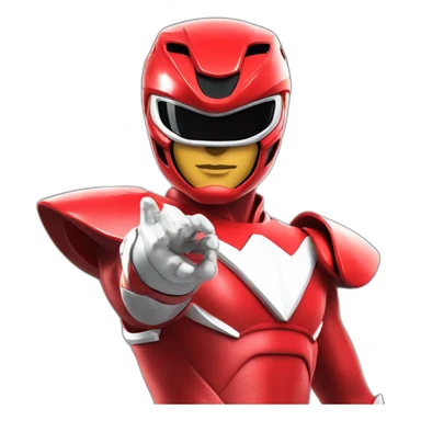 red power ranger sticker