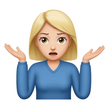 Rolling eyes and shrugging sticker