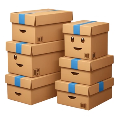 stack of many boxes sticker