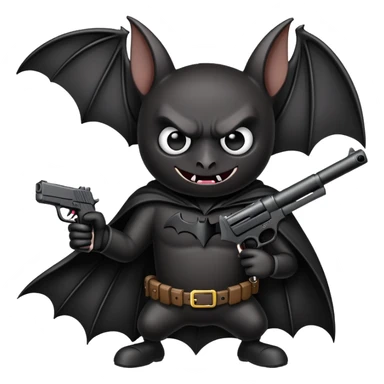 Black ugly bat with gun shooting BLM sign sticker