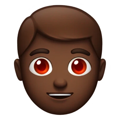 A Person with red eyes and put a Brownie in his left Hand  sticker