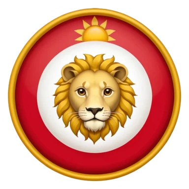 Please create the Iranian flag with the Lion and Sun on the center? sticker