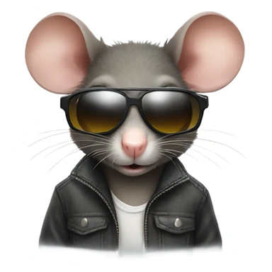 Rat wearing sunglasses  sticker