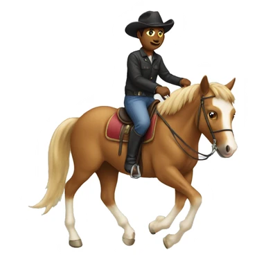 a cat riding a horse sticker