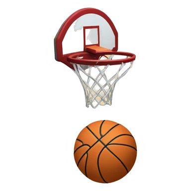 basketball goes through hoop sticker