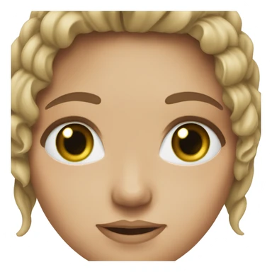 white women whit frekles green eyes brown hair  sticker