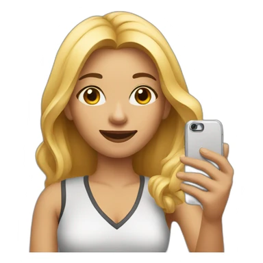 a woman taking a selfie sticker