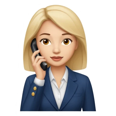 business woman talking on the mobile phone sticker