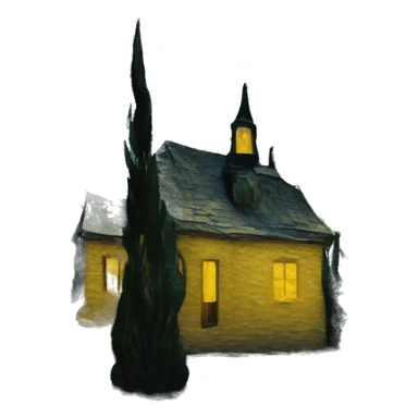 tableau van gogh nuit étoilée sticker