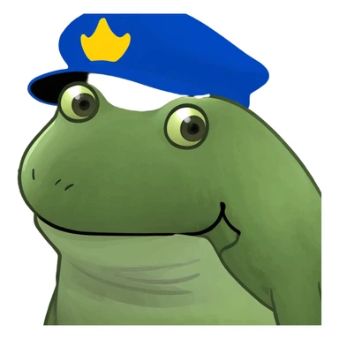 bufo frog with a cold, looking sick, runny nose, tired eyes sticker
