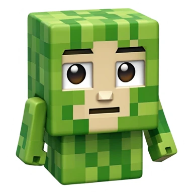 a creeper from the game Minecraft sticker