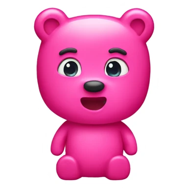 Pink gummy bear sticker