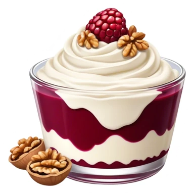 Skyr with berry sauce and peeled walnuts sticker