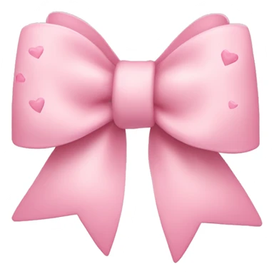 light pink bow with little light pink hearts around it sticker