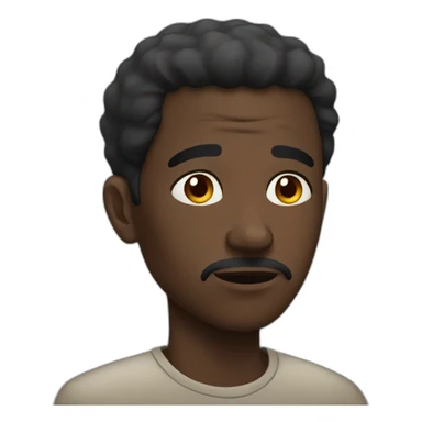 sad Sudanese man sticker