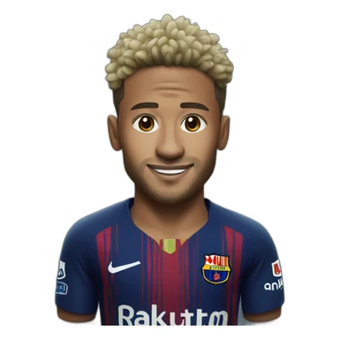 Neymar realistic football player sticker