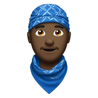 Blue bandana  sticker