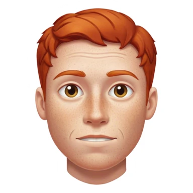 Redhead freckle face man sticker