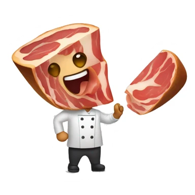 Cortando jamon sticker