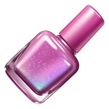 Pink glitter nail polish sticker