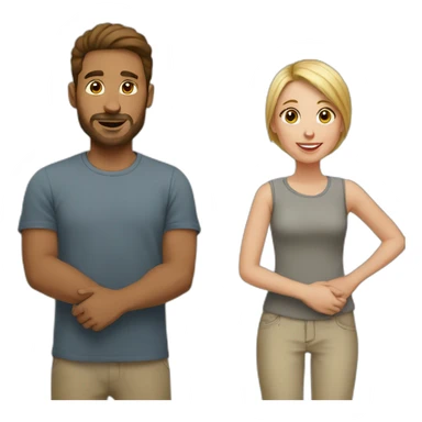 white-couple-son sticker