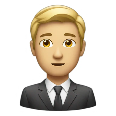 business man thinking sticker