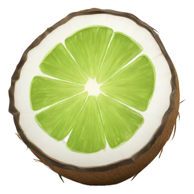 coconut lime sticker