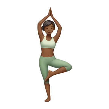 a emoji doing yoga with no gender sticker