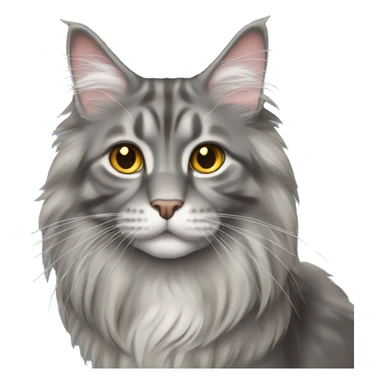 Grey Maine coon cat sticker