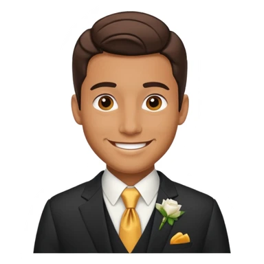 American groom, traditional, culture of american, smiley on face. sticker
