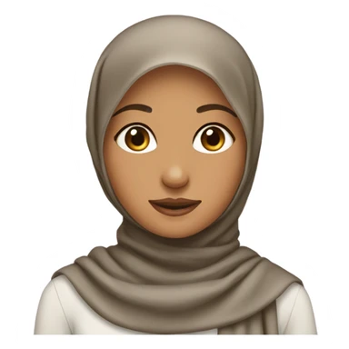Tan skin girl wearing hijab  sticker