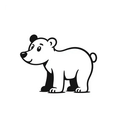 Polar bear sticker